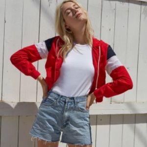 Brandy Melville Red Krissy Windbreaker